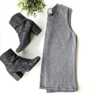 NWOT Silver / Shimmer sleeveless top